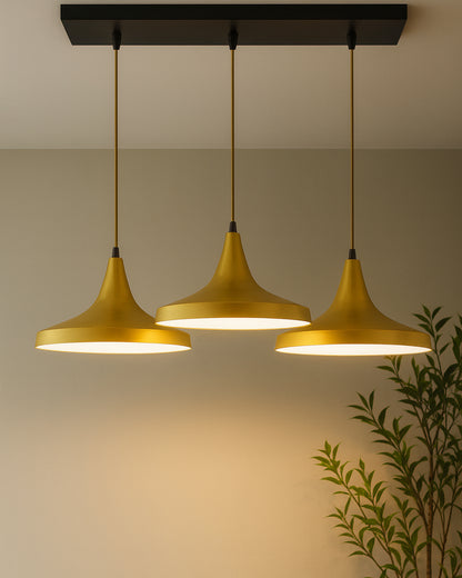 3-Lights Linear Cluster Chandelier Modern Danish hanging Light, E27 Holder, Decorative, URBAN Retro, Nordic Style