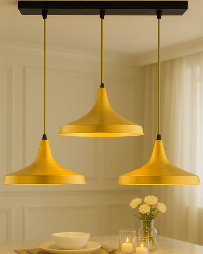 3-Lights Linear Cluster Chandelier Modern Danish hanging Light, E27 Holder, Decorative, URBAN Retro, Nordic Style