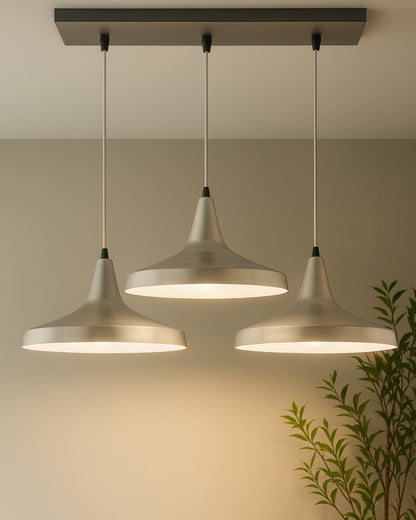 3-Lights Linear Cluster Chandelier Modern Danish hanging Light, E27 Holder, Decorative, URBAN Retro, Nordic Style