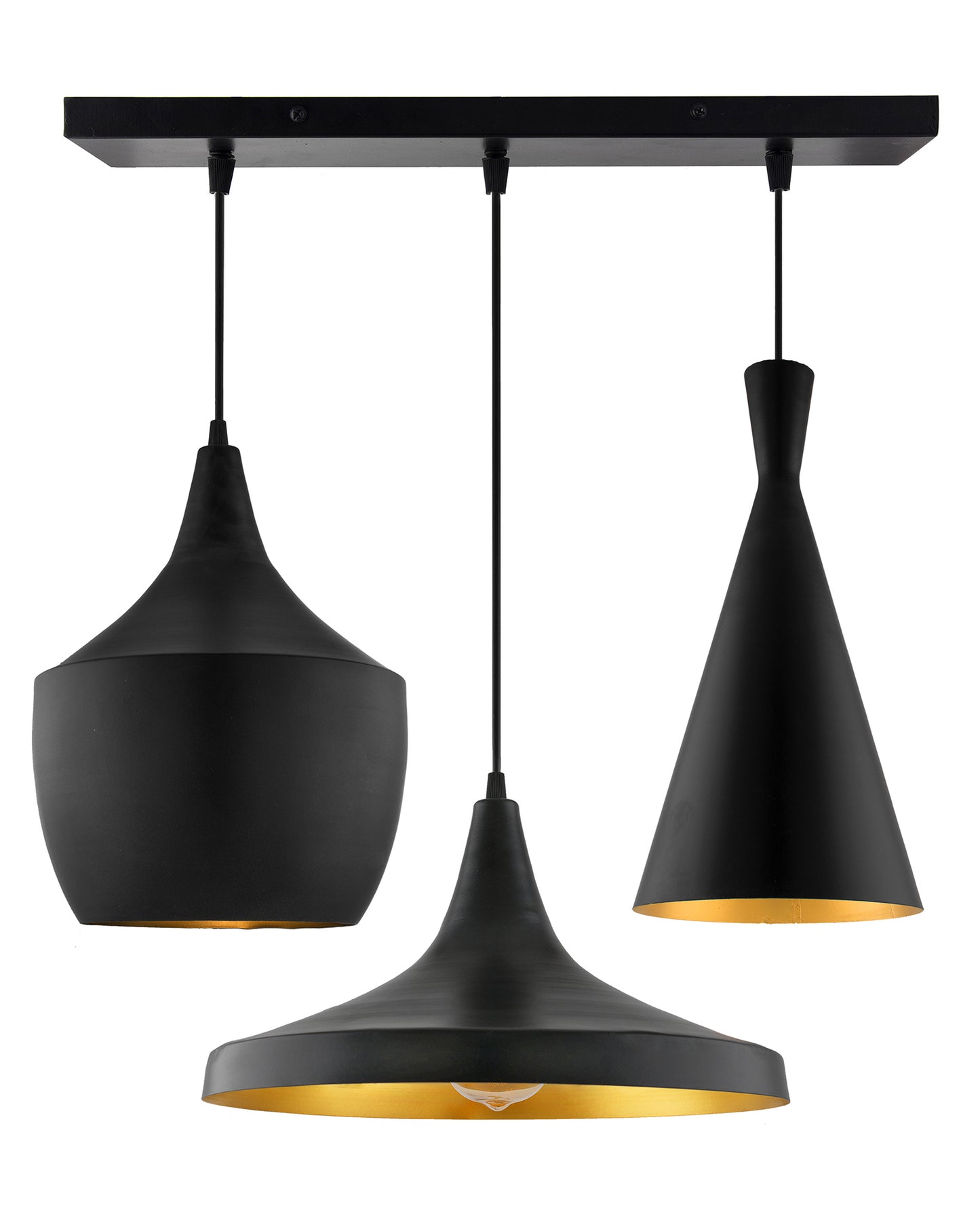 3-Lights Linear Cluster Chandelier Modern Tri-Nordic hanging Light, E27 Holder, Decorative, URBAN Retro, Nordic Style
