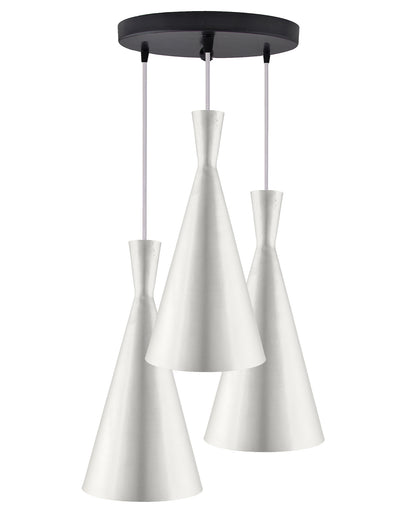 3-Lights Round Cluster Chandelier Modern Inverted Cone Shaped hanging Light, E27 Holder, Decorative,URBAN Retro, Nordic Style