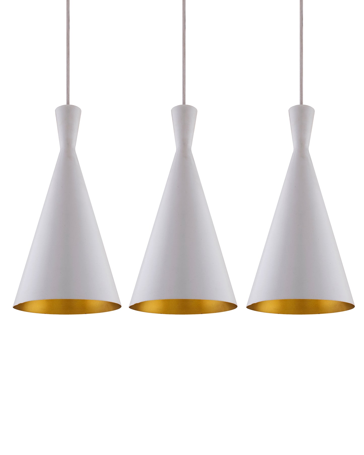 3-Lights Linear Cluster Chandelier Modern Inverted Cone Shaped hanging Light, E27 Holder, Decorative,URBAN Retro, Nordic Style