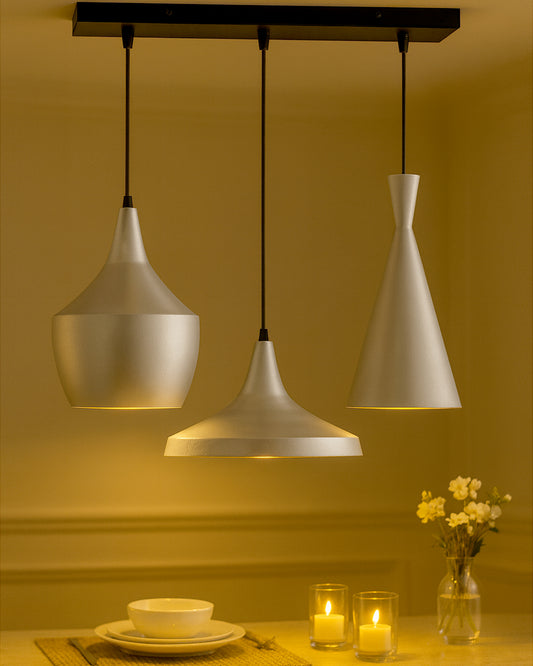 3-Lights Linear Cluster Chandelier Modern Tri-Nordic hanging Light, E27 Holder, Decorative,URBAN Retro, Nordic Style
