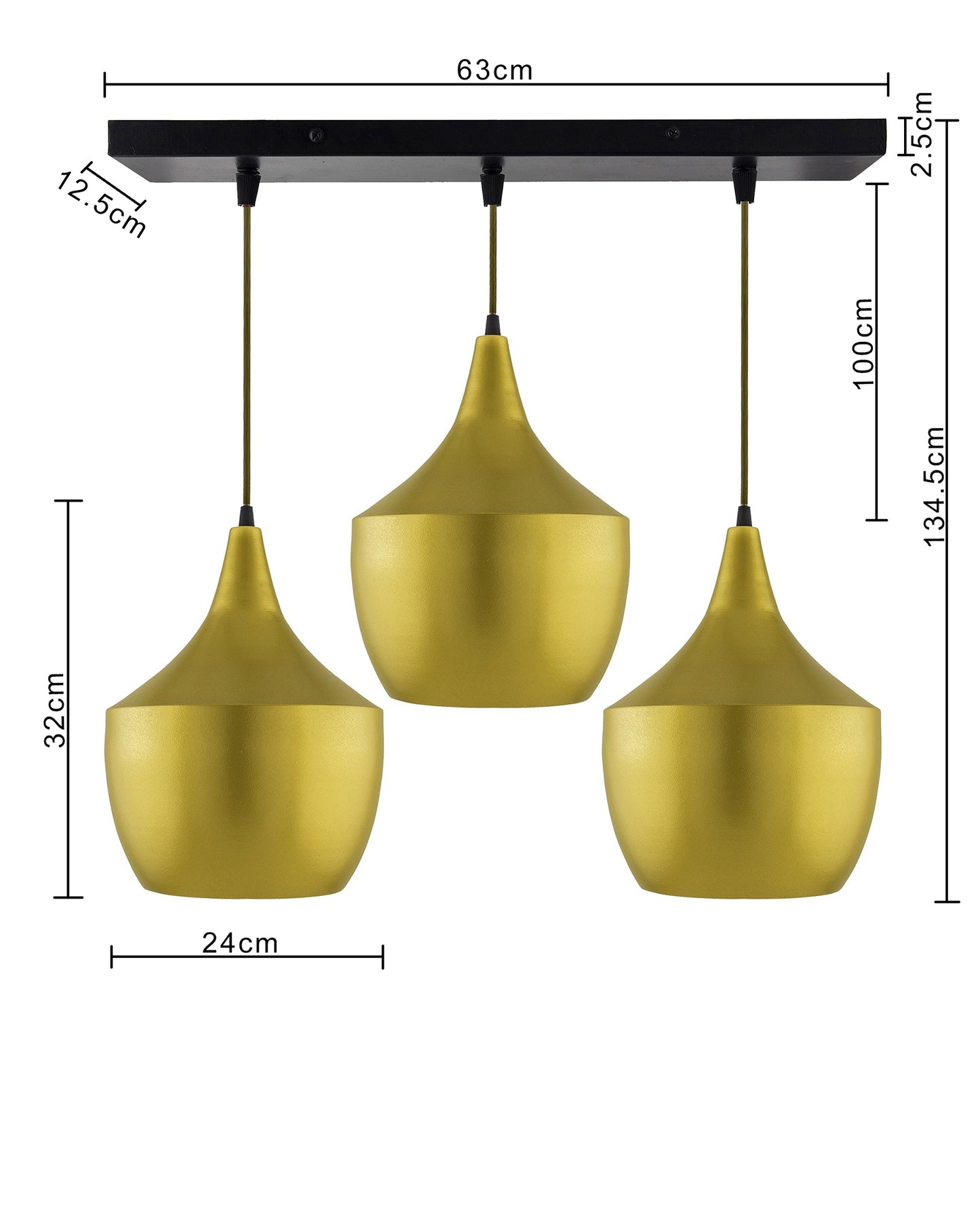 3-Lights Linear Cluster Chandelier Modern Pear hanging Light, E27 Holder, Decorative,URBAN Retro, Nordic Style