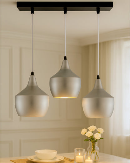 3-Lights Linear Cluster Chandelier Modern Pear hanging Light, E27 Holder, Decorative,URBAN Retro, Nordic Style