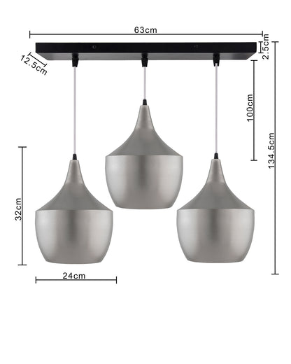3-Lights Linear Cluster Chandelier Modern Pear hanging Light, E27 Holder, Decorative,URBAN Retro, Nordic Style