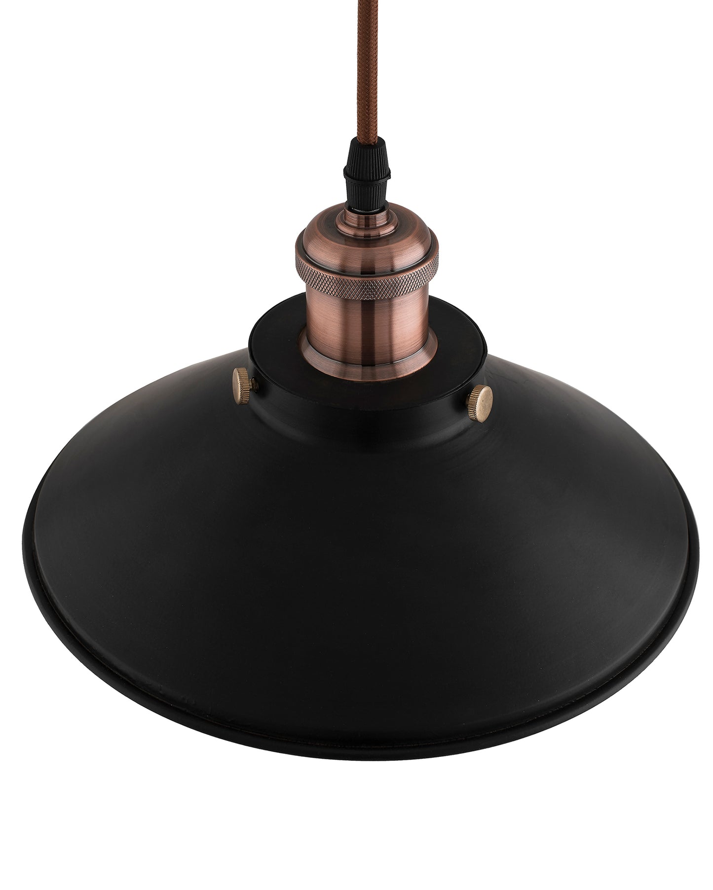 Single Black Cone Pendant with Holder, E27, Modern Nordic Hanging Ceiling Light
