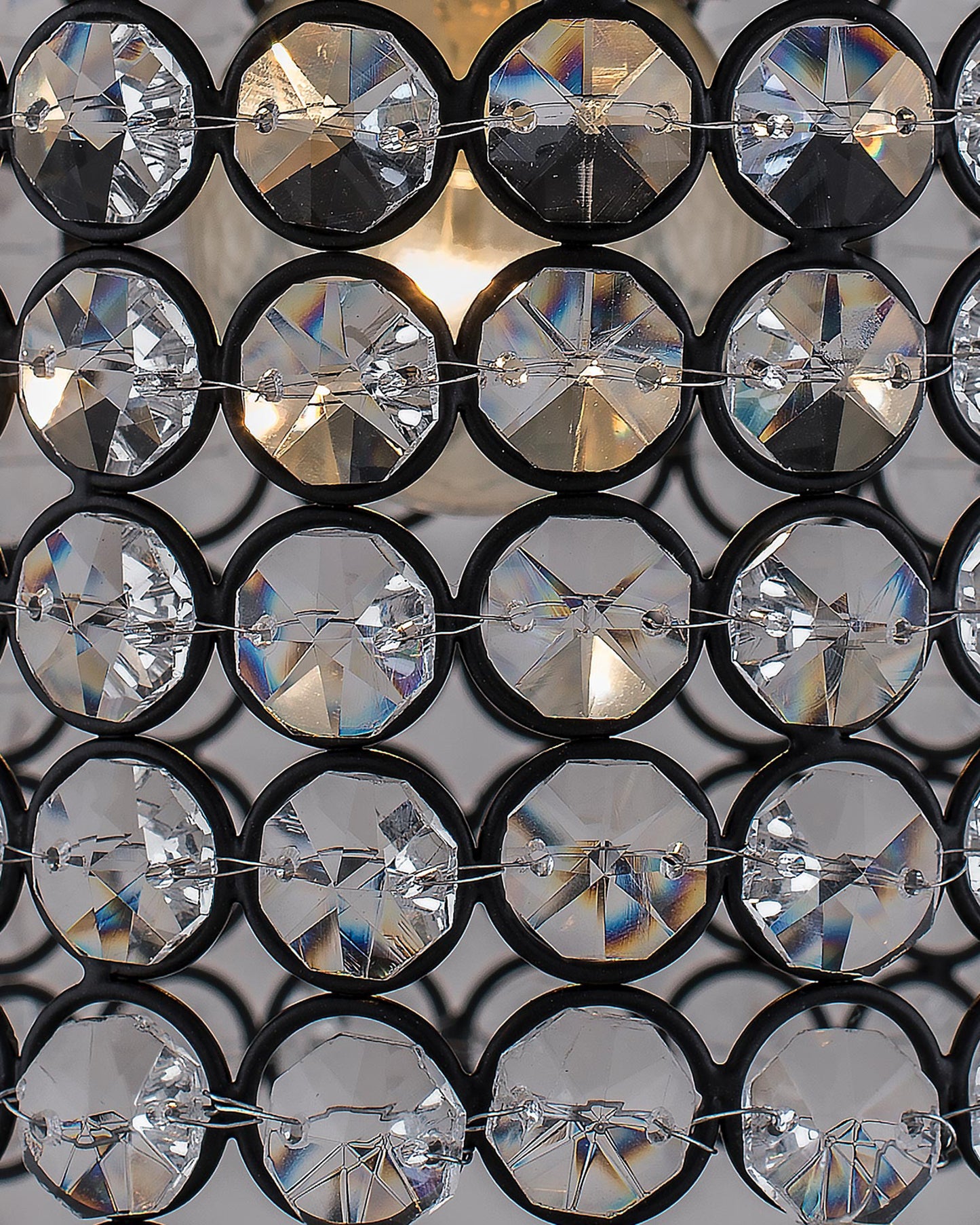 Matt Black Crystal Hanging Cylinder Light, Ceiling Light, Nordic E27 Pendant