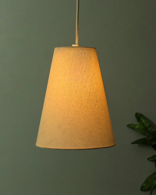 Khadi Fabric Hanging Cone Light, Pendant Ceiling Light E27