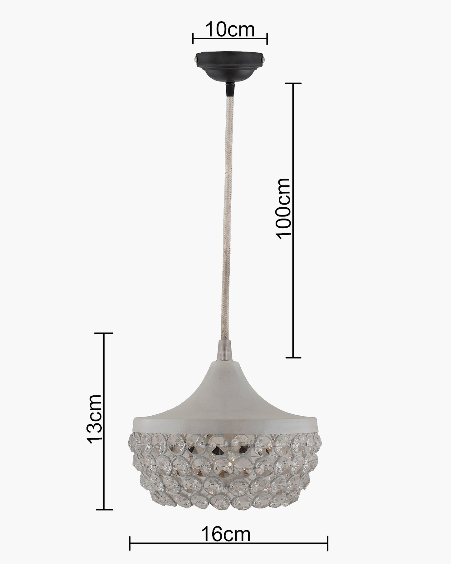 Homesake® Crystal Pendant Ceiling Light – Elegant Modern Hanging Lamp for bedroom, Living Room, Office