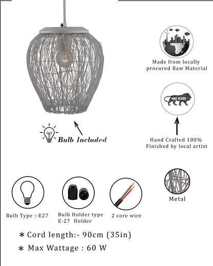 Matt White Crystal Hanging Goblet Ceiling Light Nordic E27 Pendants Ceiling Lamp