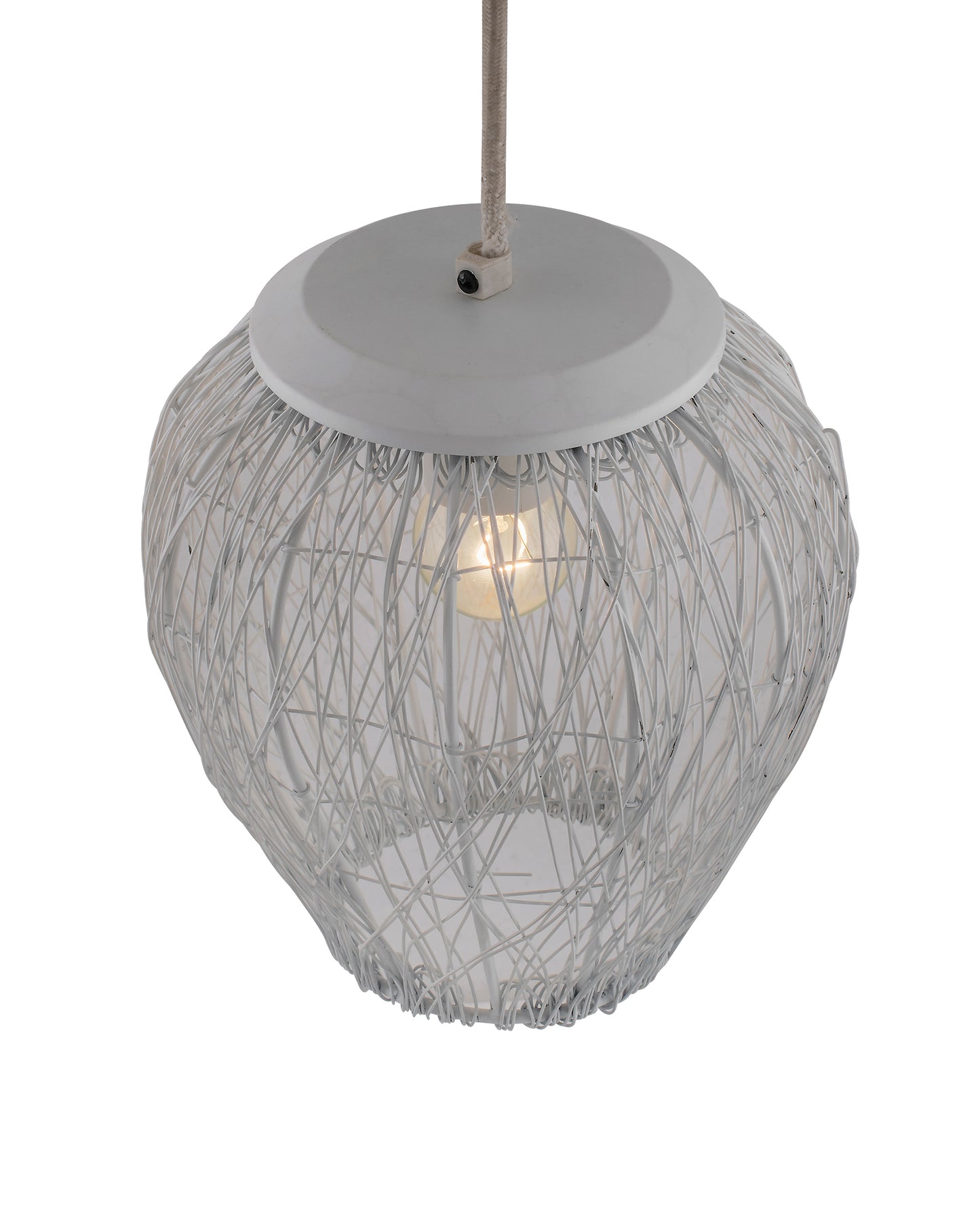 Matt White Crystal Hanging Goblet Ceiling Light Nordic E27 Pendants Ceiling Lamp