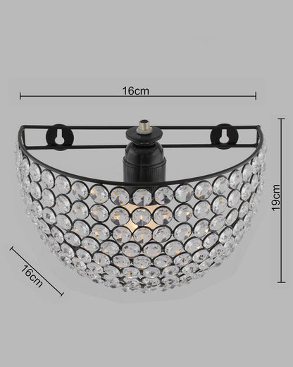 Crystal Round Wall Sconce Lamp, Decorative Door Light,Crystal
