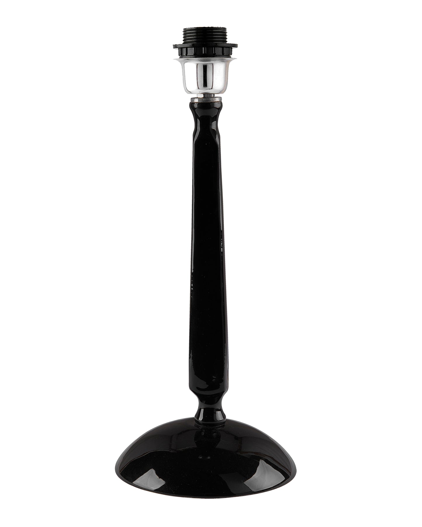 Glossy Black Cubist Aluminium Table Lamp With Cone Shade, Bedside, Living Room Study Lamp, Bulb Included