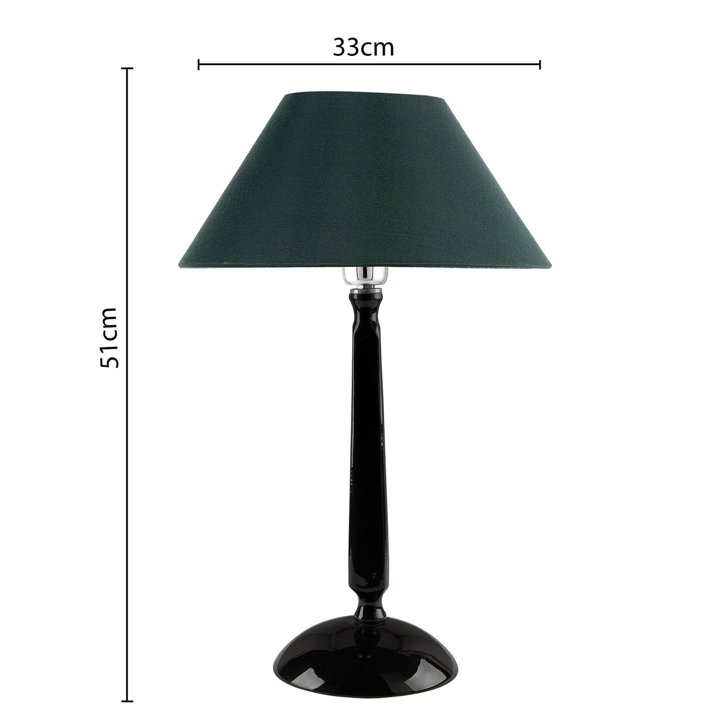 Glossy Black Cubist Aluminium Table Lamp With Cone Shade, Bedside, Living Room Study Lamp, Bulb Included
