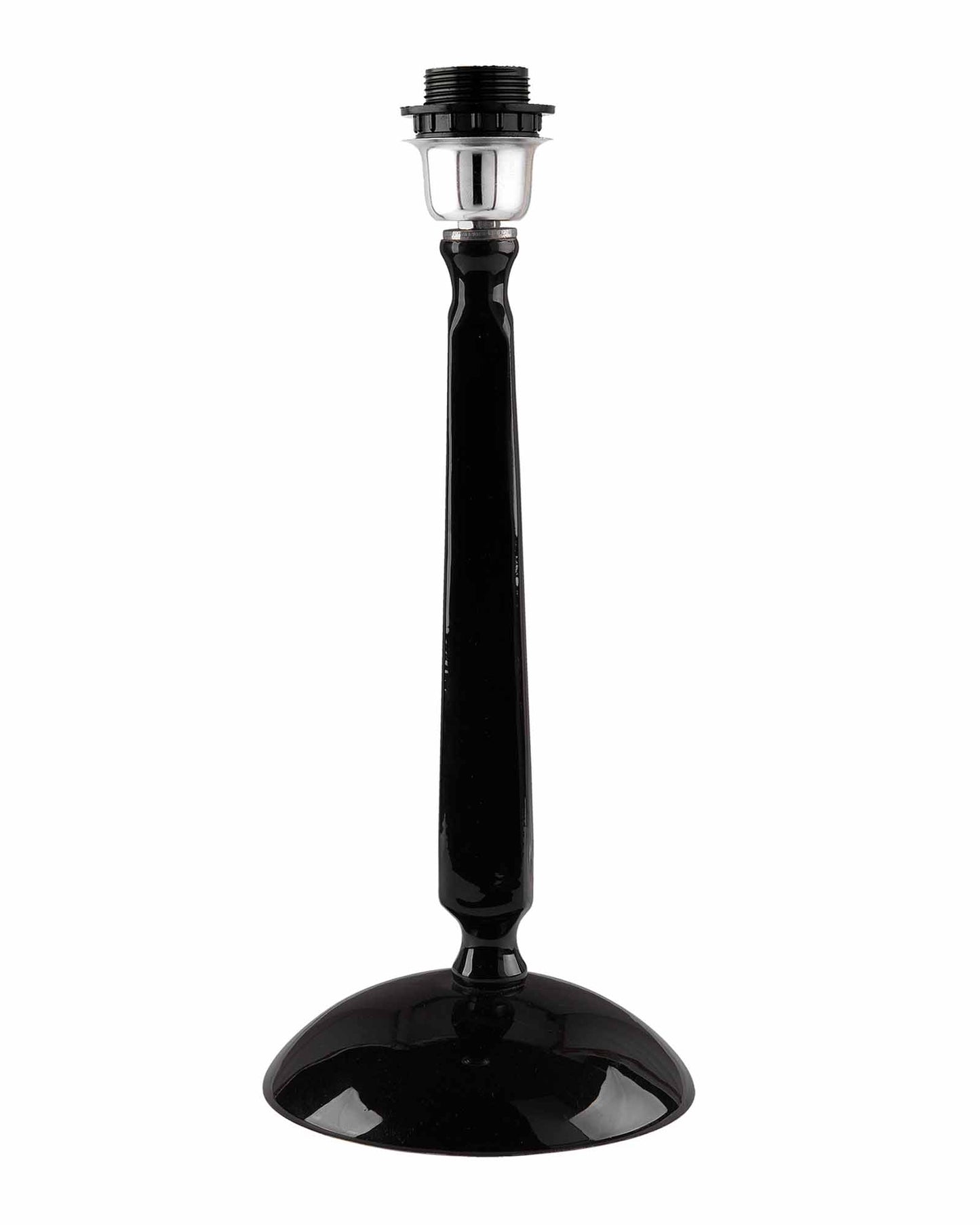 Glossy Black Cubist Aluminium Table Lamp With Cone Shade, Bedside, Living Room Study Lamp, Bulb Included