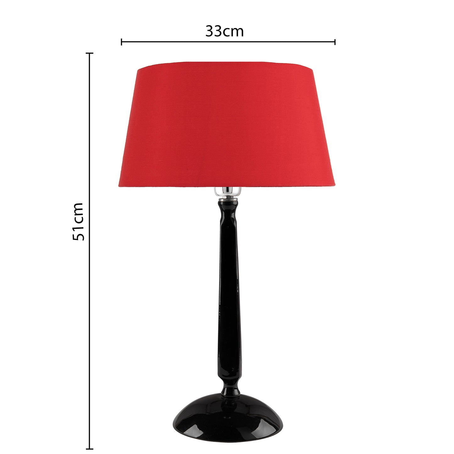 Glossy Black Cubist Aluminium Table Lamp With Cone Shade, Bedside, Living Room Study Lamp, Bulb Included