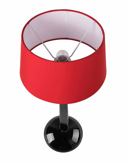 Glossy Black Cubist Aluminium Table Lamp With Cone Shade, Bedside, Living Room Study Lamp, Bulb Included