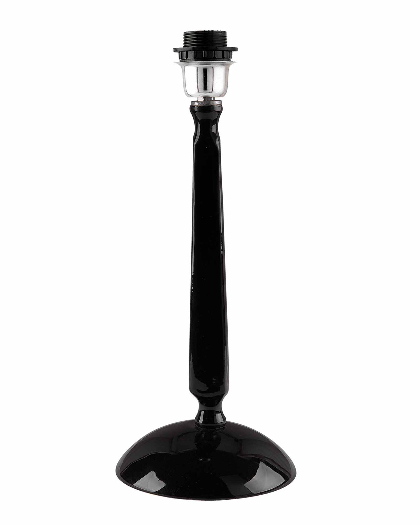 Glossy Black Cubist Aluminium Table Lamp With Cone Shade, Bedside, Living Room Study Lamp, Bulb Included
