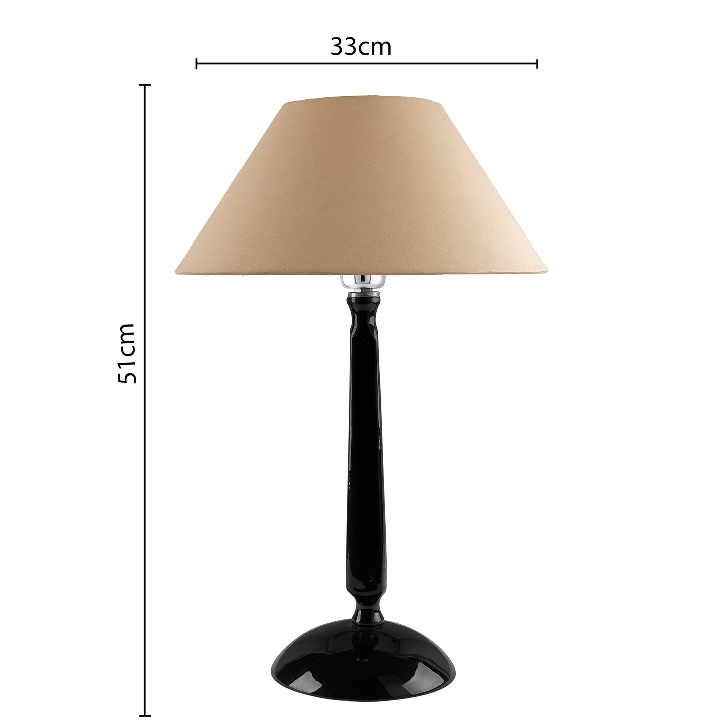 Glossy Black Cubist Aluminium Table Lamp With Cone Shade, Bedside, Living Room Study Lamp, Bulb Included