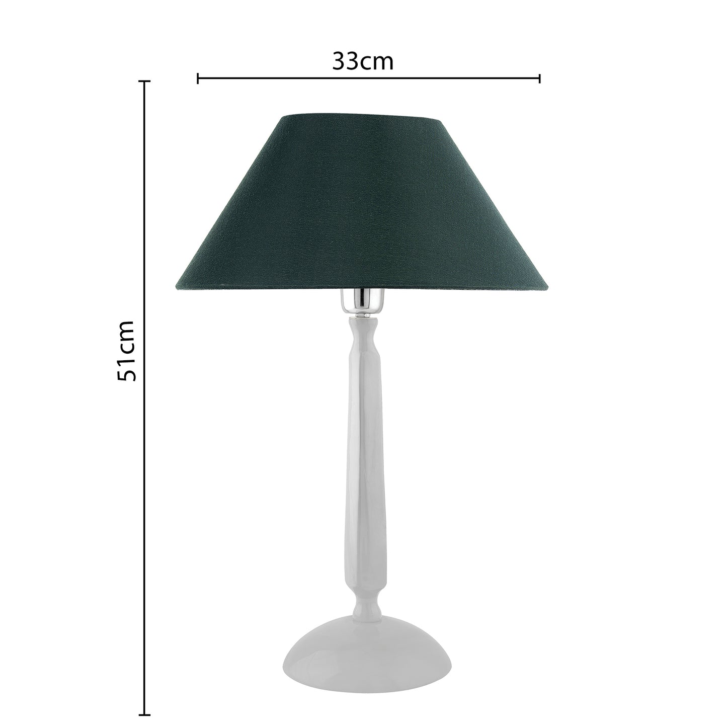 Glossy White Cubist Aluminium Table Lamp WithCone Shade, Bedside, Living Room Study Lamp, Bulb Included