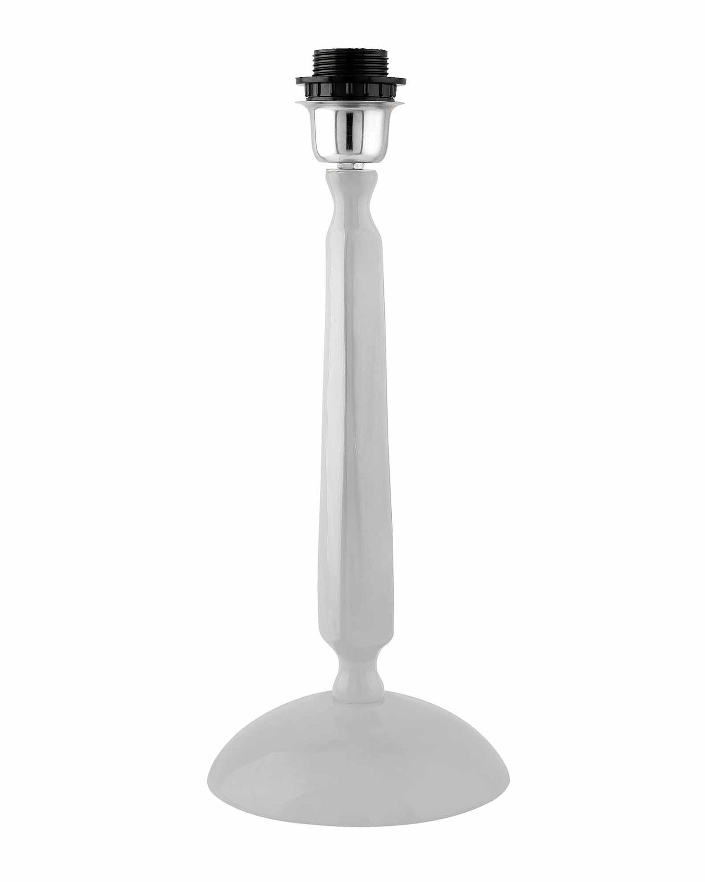 Glossy White Cubist Aluminium Table Lamp WithCone Shade, Bedside, Living Room Study Lamp, Bulb Included