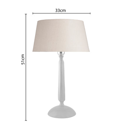 Glossy White Cubist Aluminium Table Lamp WithCone Shade, Bedside, Living Room Study Lamp, Bulb Included
