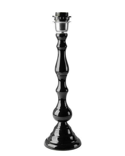 Glossy Black Teardrop Aluminium Table Lamp With Cone Shade, Bedside, Living Room Study Lamp, Bulb Included