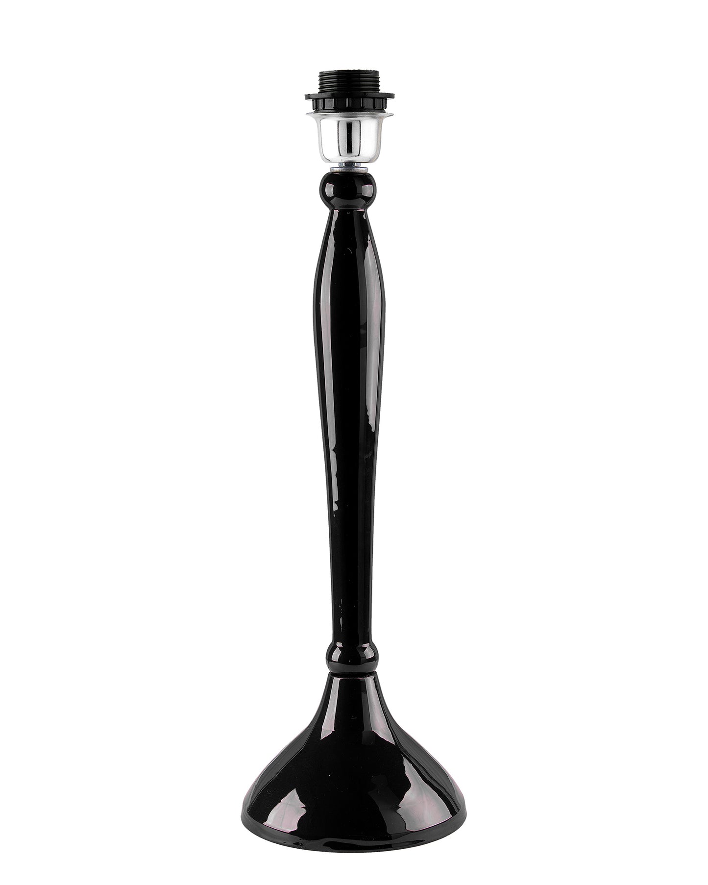 Glossy Red Royal Ovoid Aluminium Table Lamp With Cone Shade, Bedside, Living Room Study Lamp, Bulb Included