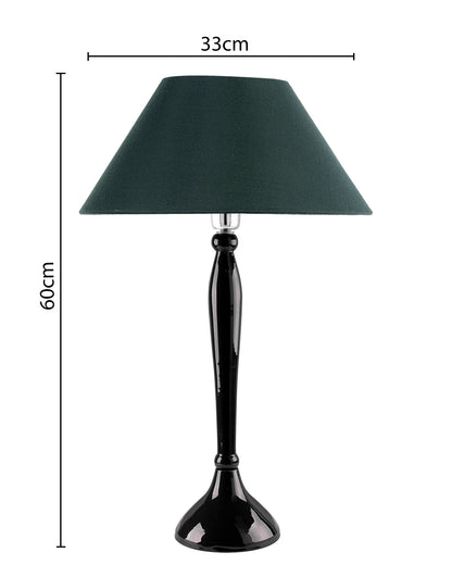 Glossy Red Royal Ovoid Aluminium Table Lamp With Cone Shade, Bedside, Living Room Study Lamp, Bulb Included