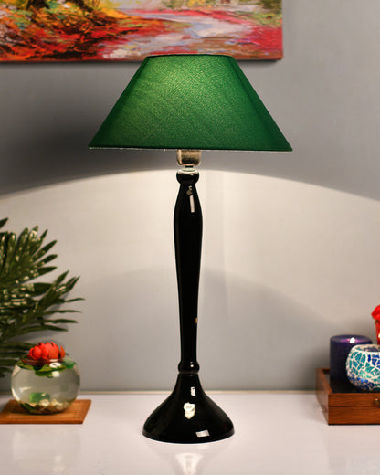 Glossy Red Royal Ovoid Aluminium Table Lamp With Cone Shade, Bedside, Living Room Study Lamp, Bulb Included