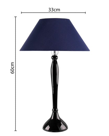 Glossy Red Royal Ovoid Aluminium Table Lamp With Cone Shade, Bedside, Living Room Study Lamp, Bulb Included