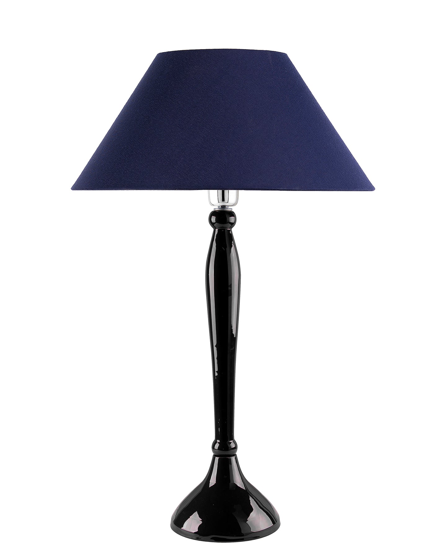 Glossy Red Royal Ovoid Aluminium Table Lamp With Cone Shade, Bedside, Living Room Study Lamp, Bulb Included