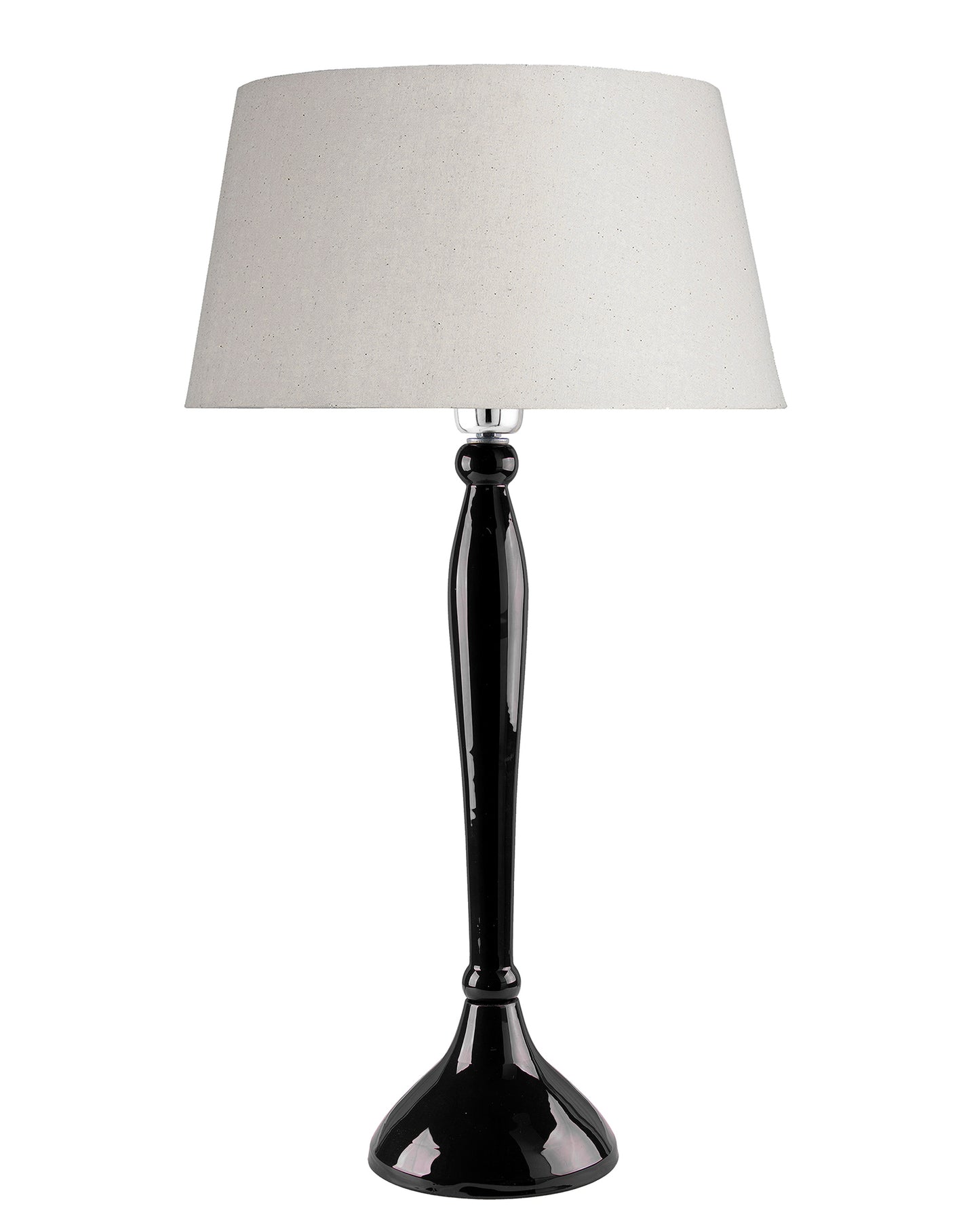Glossy Red Royal Ovoid Aluminium Table Lamp With Cone Shade, Bedside, Living Room Study Lamp, Bulb Included