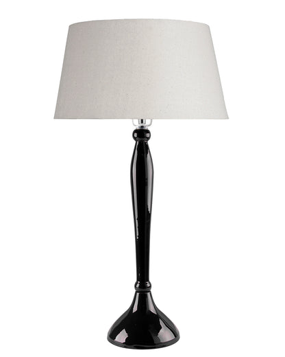 Glossy Red Royal Ovoid Aluminium Table Lamp With Cone Shade, Bedside, Living Room Study Lamp, Bulb Included