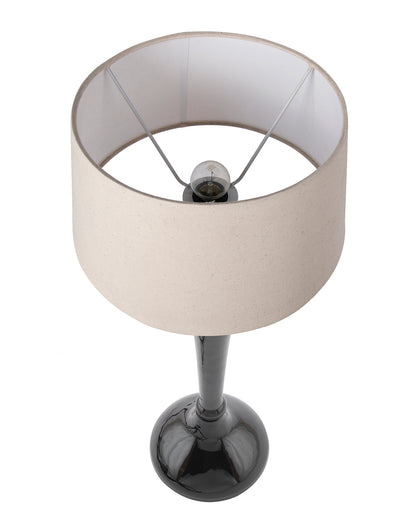 Glossy Red Royal Ovoid Aluminium Table Lamp With Cone Shade, Bedside, Living Room Study Lamp, Bulb Included