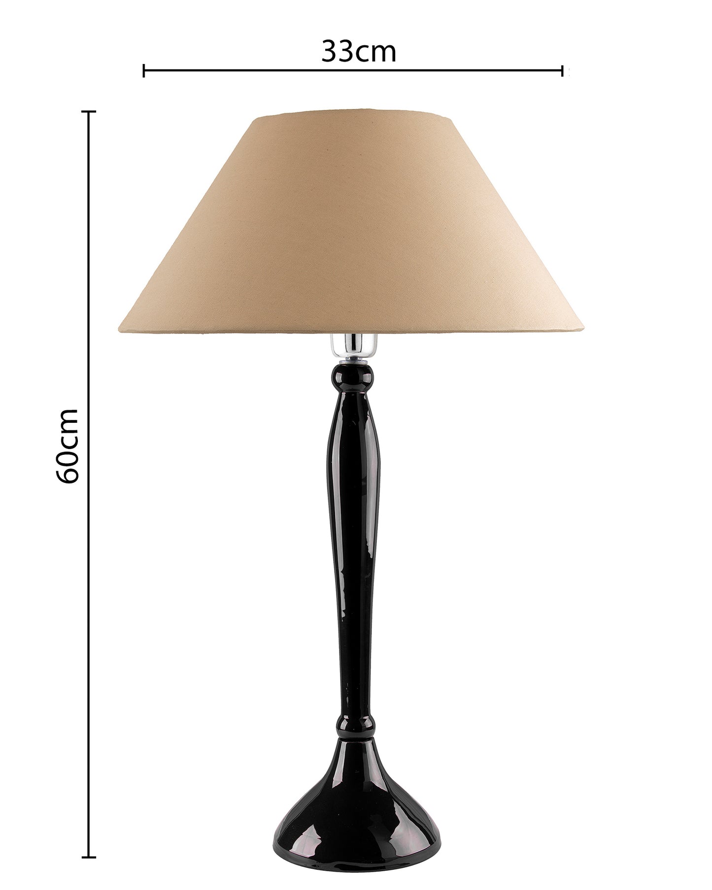 Glossy Red Royal Ovoid Aluminium Table Lamp With Cone Shade, Bedside, Living Room Study Lamp, Bulb Included