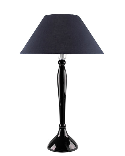 Glossy Red Royal Ovoid Aluminium Table Lamp With Cone Shade, Bedside, Living Room Study Lamp, Bulb Included