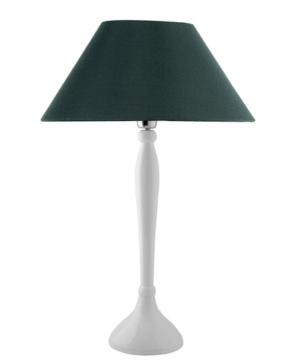 Glossy Black Royal Ovoid Aluminium Table Lamp With Cone Shade, Bedside, Living Room Study Lamp, Bulb Included