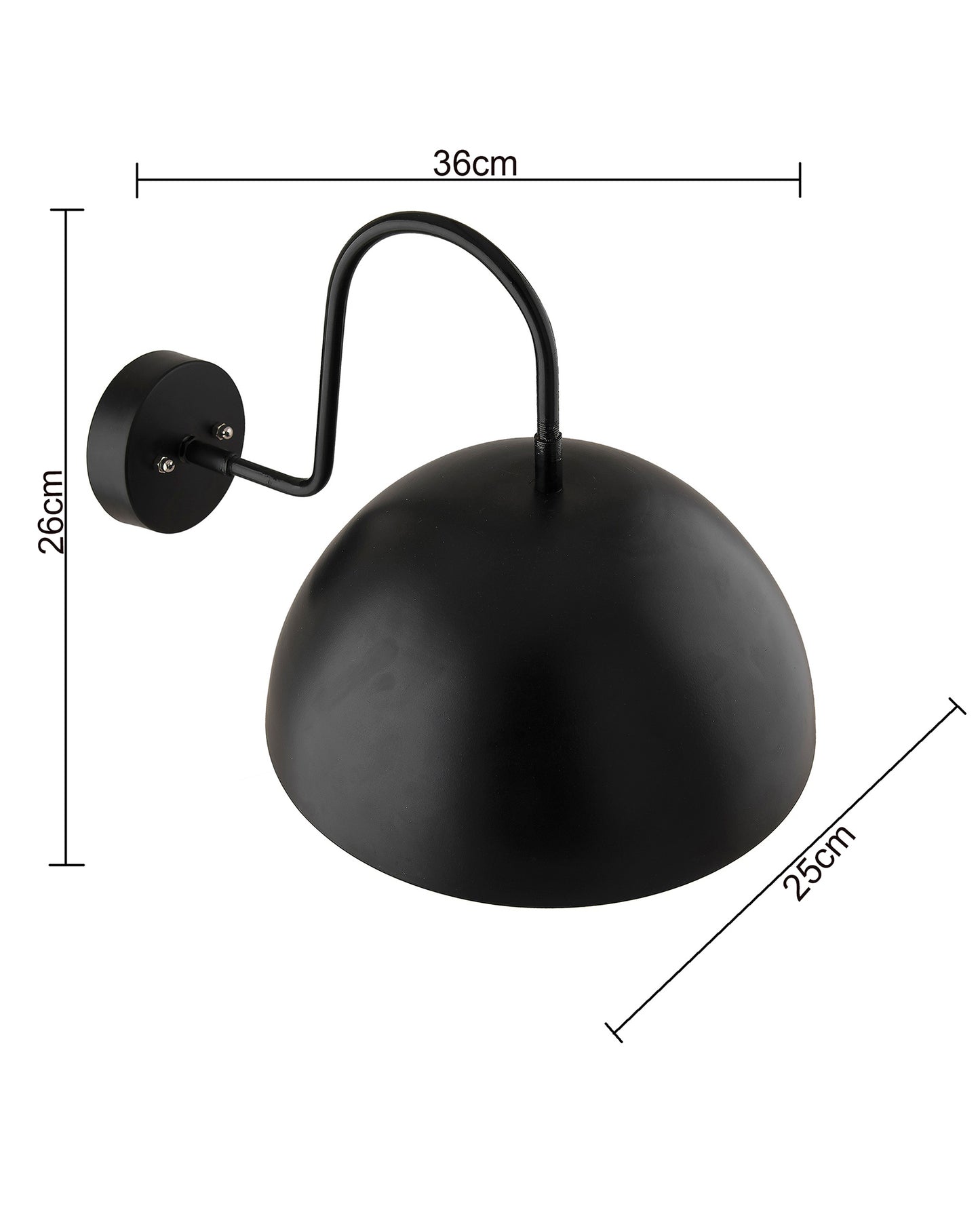 Metallic Pendant 10" Wall Sconce Gooseneck Retro Wall Light Fixtures for Bedroom Nightstand, Barn Warehouse