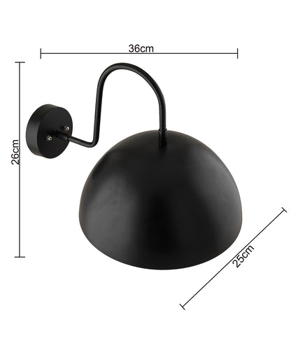Metallic Pendant 10" Wall Sconce Gooseneck Retro Wall Light Fixtures for Bedroom Nightstand, Barn Warehouse
