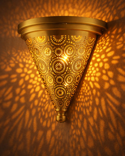 Moroccan Wall Trophy Concentric Circles Light shades, Engraved Wall Sconce Light, Antique Handmade