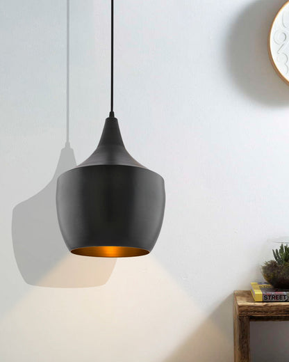 Black Metal Medium Pear Hanging Light, E26/27 Nordic pendant lamp, Modern kitchen, bedroom, living room ceiling lamp