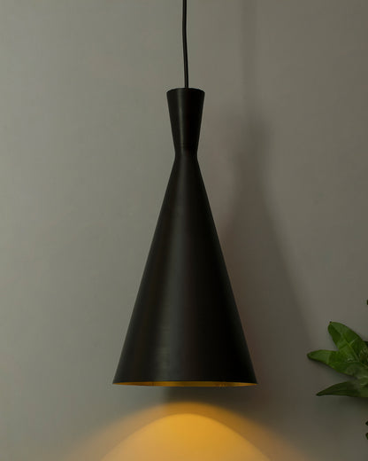 Black Metal Medium Inverted Cone Hanging Light, E26/27 Nordic pendant lamp, Modern kitchen, bedroom, living room ceiling lamp