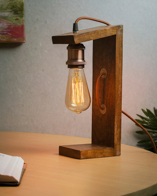 Table Wooden Lamp with Holder