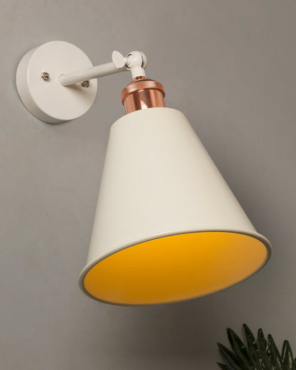 Edison Wall White Gaurd Shade Lamp, Vintage Industrial Loft, E27 Holder, Decorative, Black Swing Wall Light