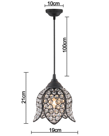 Crystal Hanging Lotus Pendant Light