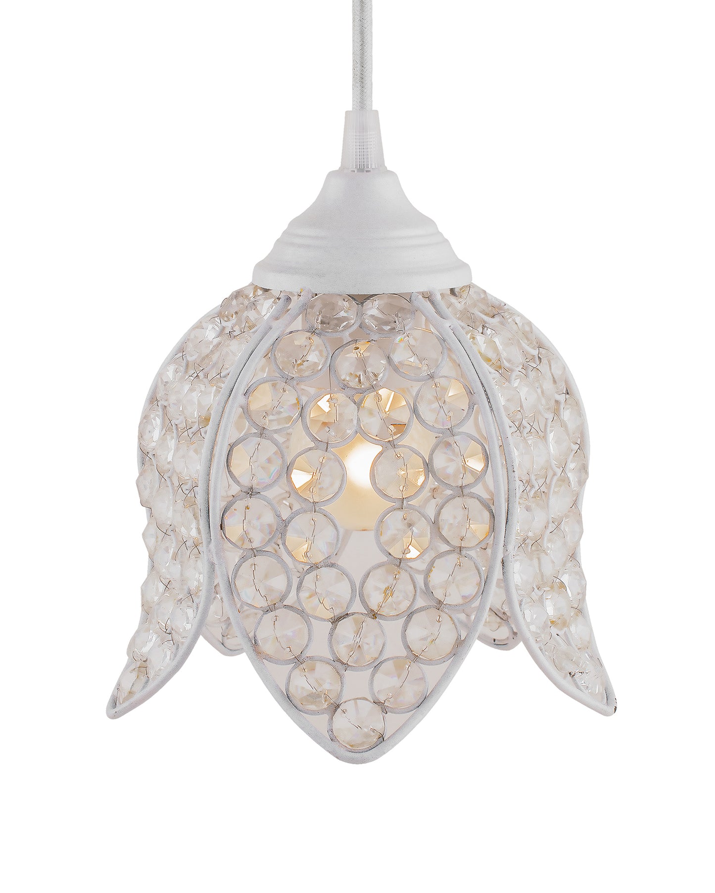 Crystal Hanging Lotus Pendant Light