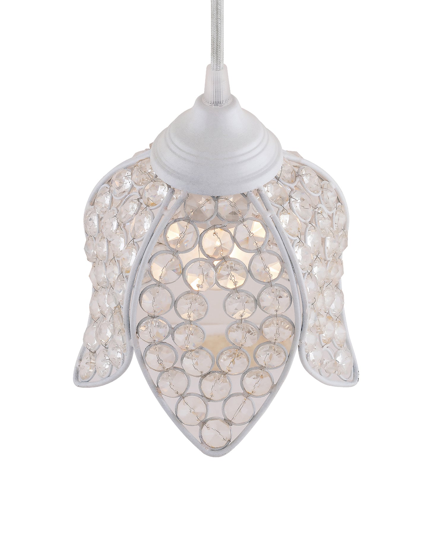 Crystal Hanging Lotus Pendant Light
