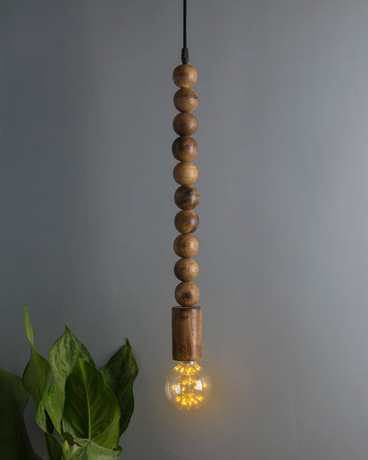 Rustic Round Beaded Swag Pendant, Balcony Bar Cafe Living Dining Room, Retro Loft Light, Ceiling Hanging Light